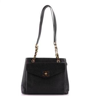 Chanel Vintage Front Pocket Tote Caviar Small