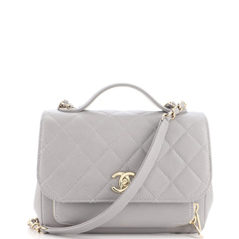 Chanel Business Affinity Flap Bag Quilted Caviar Small