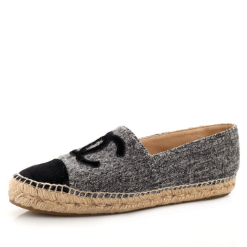 Chanel Women's CC Cap Toe Espadrilles Wool