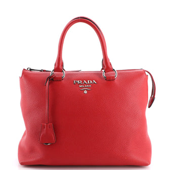 Prada Convertible Zip Tote Vitello Phenix Medium