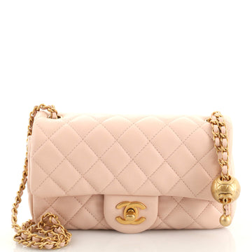 Chanel Pearl Crush Flap Bag Quilted Lambskin Mini