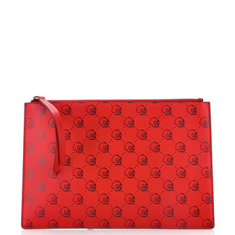 Gucci Zipped Pouch GucciGhost Leather Medium