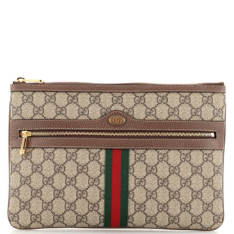 Gucci Ophidia Zip Pouch GG Coated Canvas Large