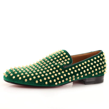 Christian Louboutin Men's Dandelion Spikes Loafers Velvet
