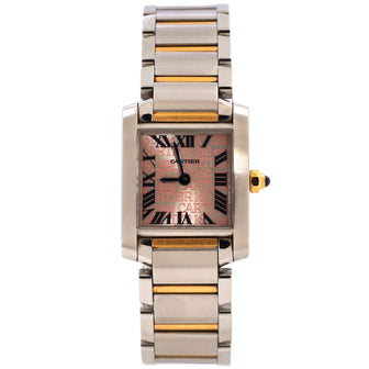 Cartier Tank Francaise Quartz Watch Stainless Steel and Rose Gold with Mother of Pearl 20