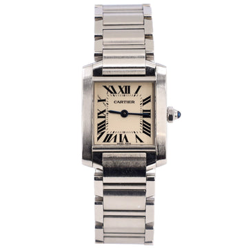 Cartier Tank Francaise Quartz Watch Stainless Steel 20