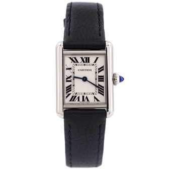 Cartier Must de Cartier Tank Quartz Watch Stainless Steel and Leather 22