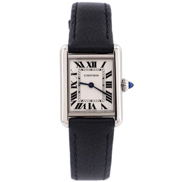 Cartier Must de Cartier Tank Quartz Watch Stainless Steel and Leather 22