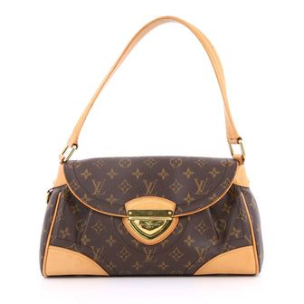Louis Vuitton Beverly Handbag Monogram Canvas MM Brown 2001801