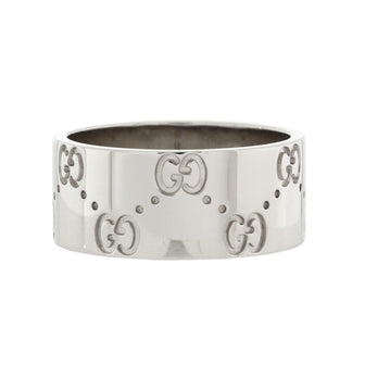 Gucci Icon Ring 18K White Gold Wide
