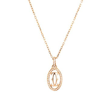 Cartier Double C de Cartier Pendant Necklace 18K Rose Gold and Diamonds