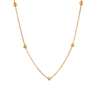 Cartier Five Baby Trinity Station Necklace 18K Tricolor Gold