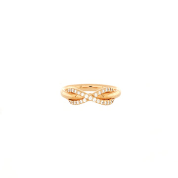 Tiffany & Co. Infinity Ring 18K Rose Gold and Diamonds