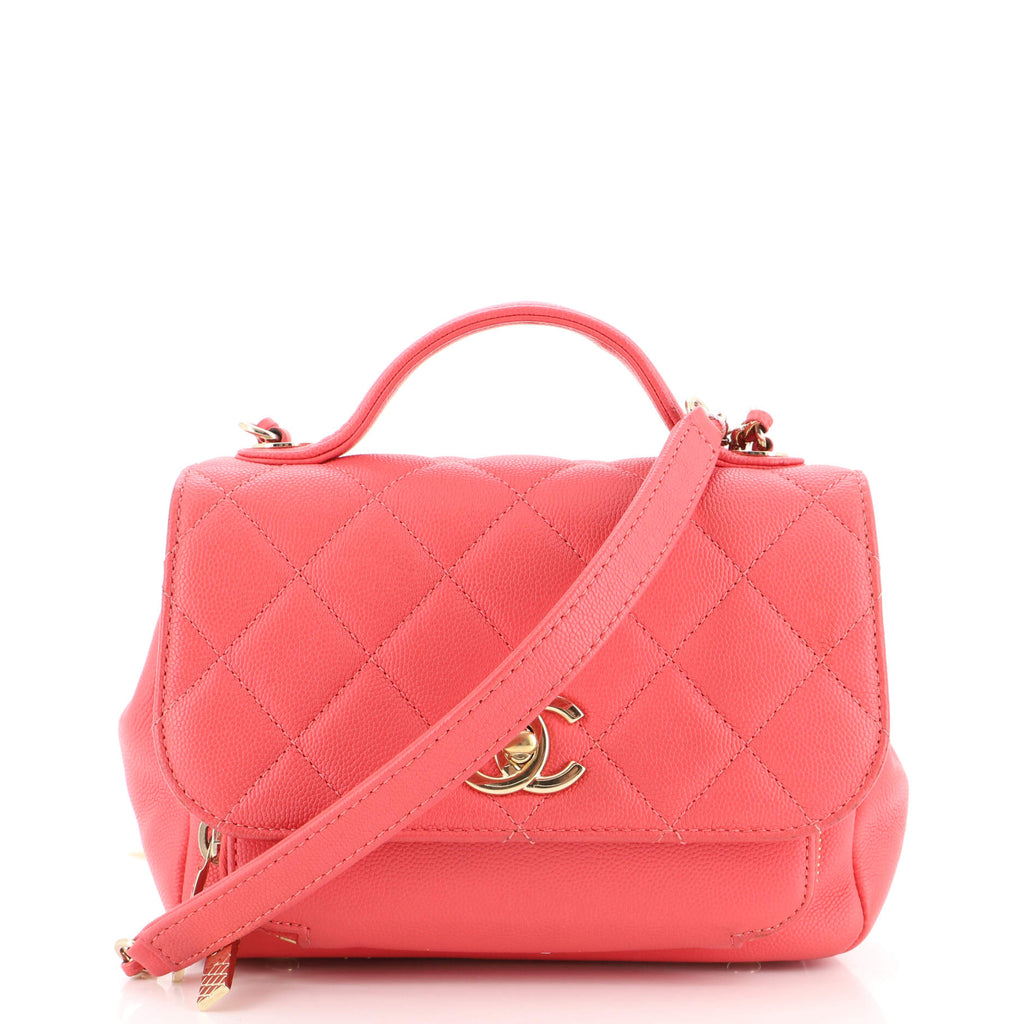 RARE🌸 CHANEL Small Rose Pink Business Affinity Flap Bag Quilted