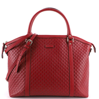 Gucci Britt Convertible Dome Satchel (Outlet) Microguccissima Leather Medium