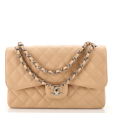 Chanel Classic Double Flap Bag Quilted Caviar Jumbo