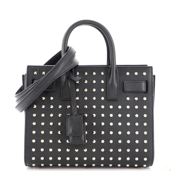 Saint Laurent Sac de Jour Bag Studded Leather Nano