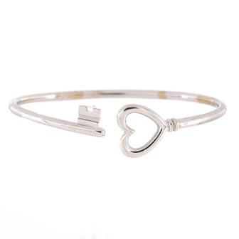 Tiffany & Co. Heart Key Wire Bracelet 18K White Gold