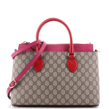 Gucci Linea A Convertible Tote GG Coated Canvas Small