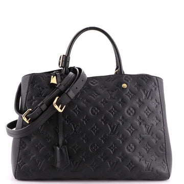 Louis Vuitton Montaigne Handbag Monogram Empreinte Leather GM