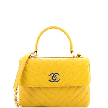 Chanel Trendy CC Top Handle Bag Chevron Lambskin Small
