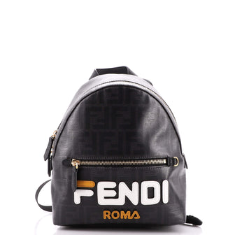 Fendi Mania Logo Backpack Zucca Coated Canvas Mini
