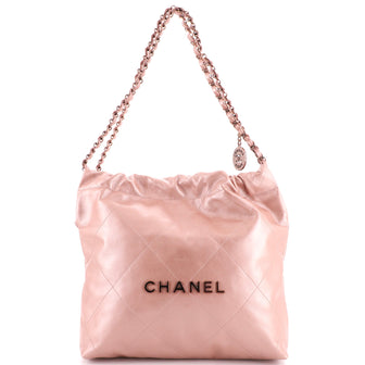 Chanel 22 Chain Hobo Quilted Calfskin Small