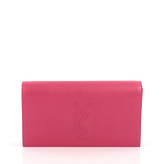 Saint Laurent Belle de Jour Clutch Leather Large Pink 2002901