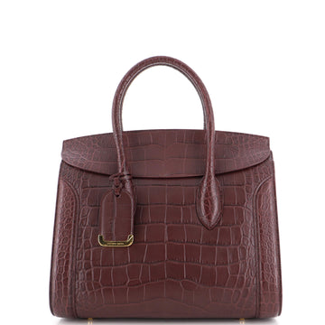 Alexander McQueen Heroine Convertible Tote Crocodile Embossed Leather 35