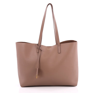 Saint Laurent Shopper Tote Leather Large Brown 2003003