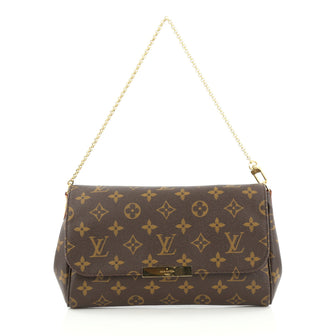 Louis Vuitton Favorite Handbag Monogram Canvas MM Brown 2003101