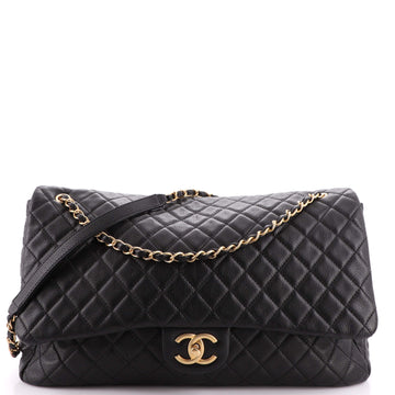 Chanel Airlines CC Flap Bag Quilted Calfskin XXL