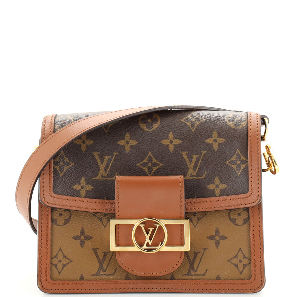 Louis Vuitton, Bags, Louis Vuitton Dauphine Shoulder Bag Reverse Monogram  Canvas Mini Brown