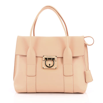 Salvatore Ferragamo Sookie Satchel Leather Small Pink 2003201