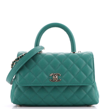 Chanel Coco Top Handle Bag Quilted Caviar Mini