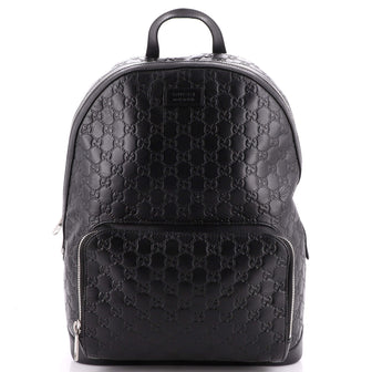 Gucci Signature Pocket Backpack Guccissima Leather Large