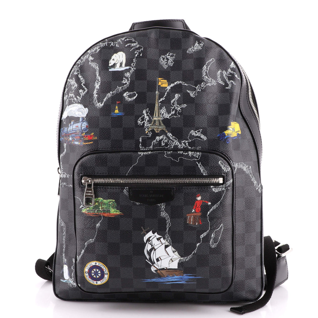 Louis Vuitton Josh Backpack Limited Edition Renaissance Map Damier Graphite Black 2003851