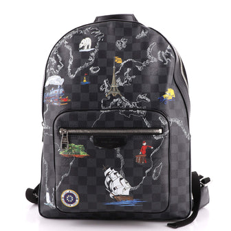 josh louis vuitton backpack Louis Vuitton Josh Backpack Limited Edition Renaissance Map Damier Graphite Black 2003851
