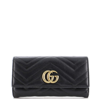 Gucci GG Marmont Continental Wallet Matelasse Leather