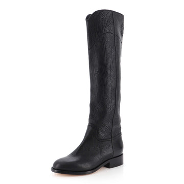 Chanel Women's CC Riding Knee High Boots Leather