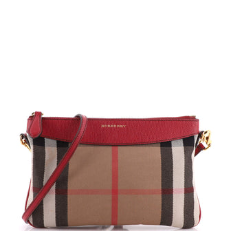 Burberry Peyton Crossbody Bag House Check Canvas