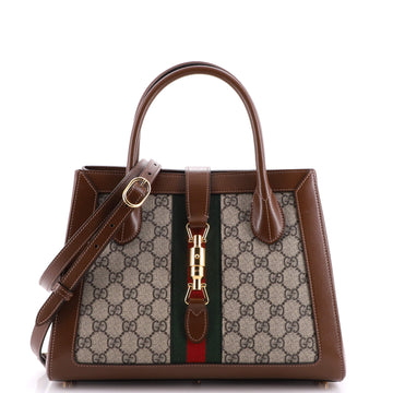 Gucci Jackie 1961 Web Tote GG Canvas and Leather Medium