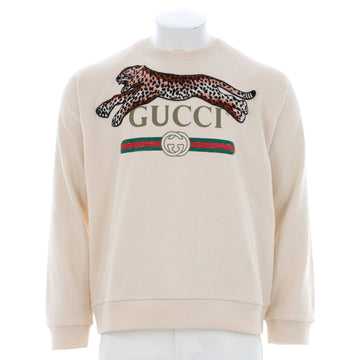 Gucci Men's Logo Crewneck Sweater Cotton with Applique