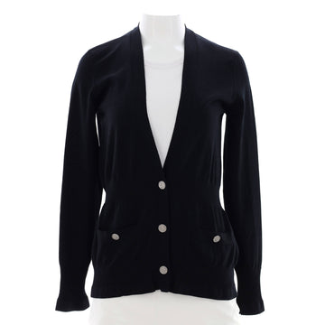 Chanel Women's Paris-London Two Pocket Button Up Cardigan Wool
