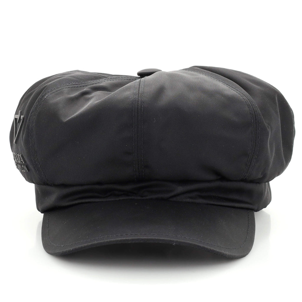 Prada Triangle Logo Newsboy Cap Re-Nylon Medium 200506
