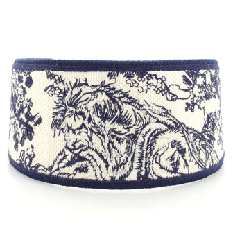 Christian Dior Toile de Jouy Headband Embroidered Canvas