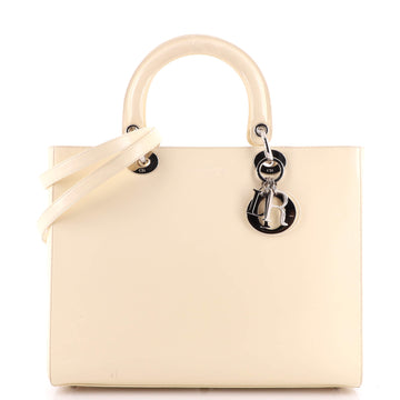Christian Dior Vintage Lady Dior Bag Patent Large