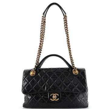 Chanel Castle Rock Flap Bag Quilted Glazed Calfskin Medium