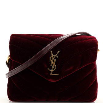 Saint Laurent LouLou Shoulder Bag Matelasse Chevron Velvet Toy