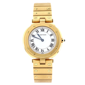 Cartier Santos Vendome Ronde Quartz Watch Yellow Gold 32